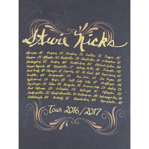 Stevie Nicks Shirt Mens XL 24 Karat Gold 2016 Tour Concert T Shirt Music Band - Picture 5 of 6